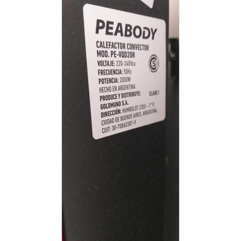 Vitroconvector Peabody 2000w Rojo Pe-vqd20r Digital - 6