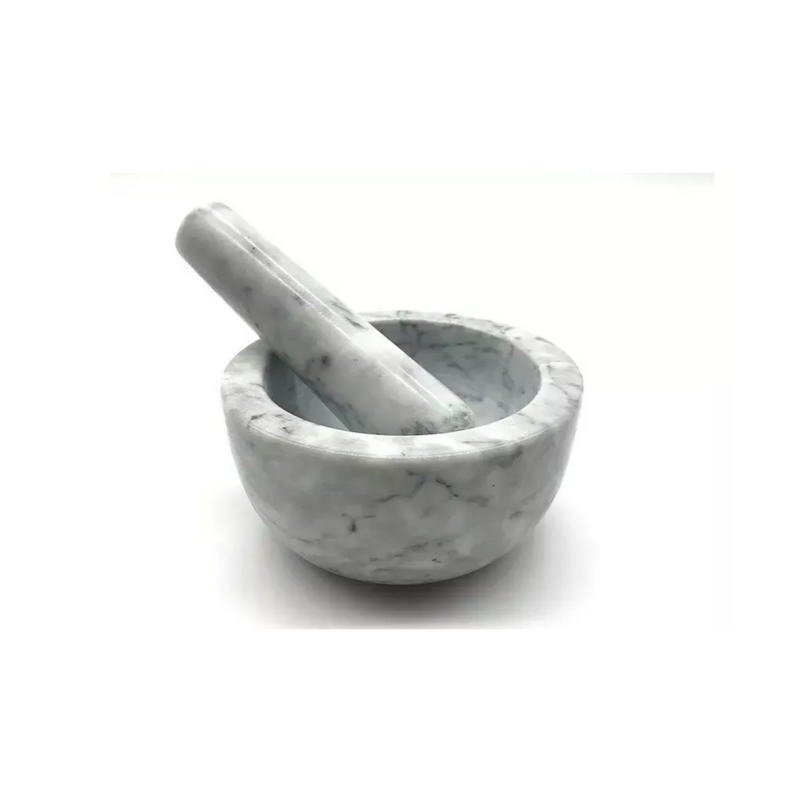 Mortero De Marmol Chico 12x6cm Molcajete Machacador Semilla