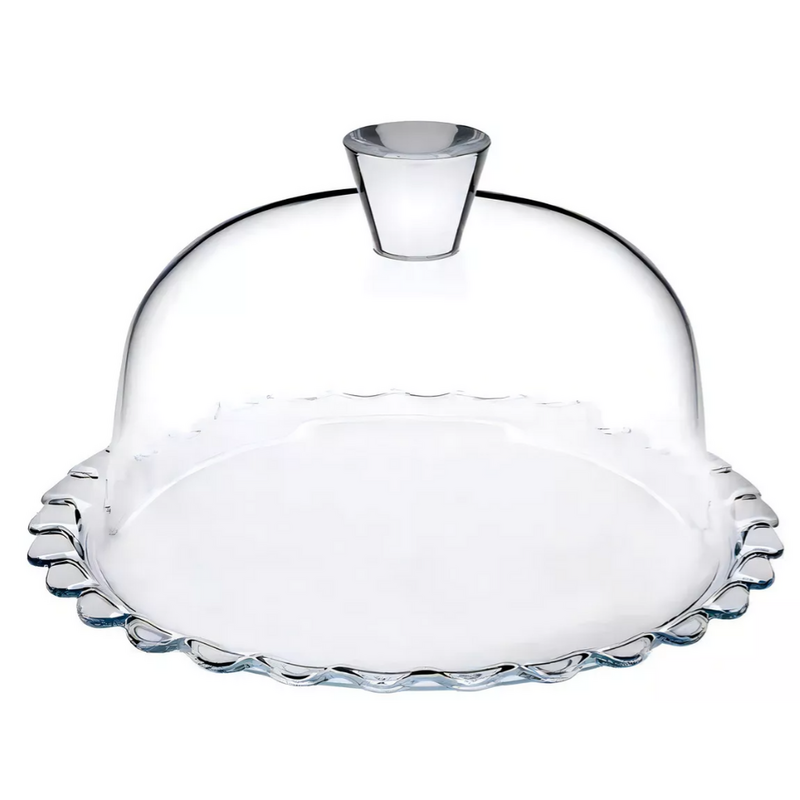 Plato Torta Con Campana Vidrio Patisserie 26 Cm Pasabahce