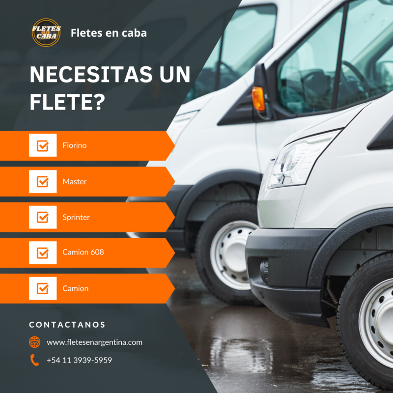 Servicio de fletes y mudanzas en caba - BSAS - Argentina trasnporte Logistica