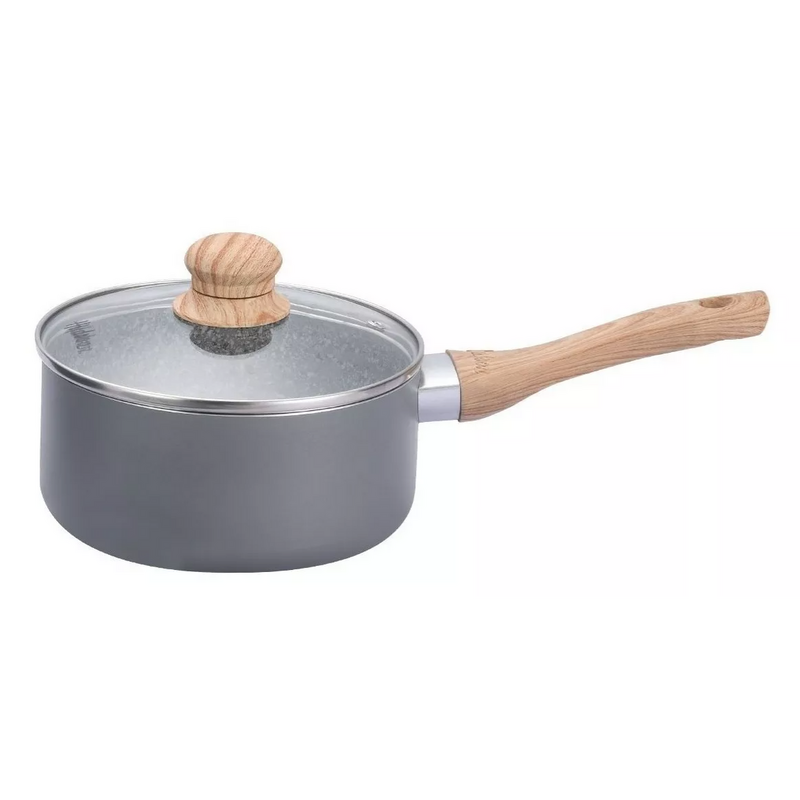 Cacerola Antiadherente Hudson Granito 18 Cm Color Gris