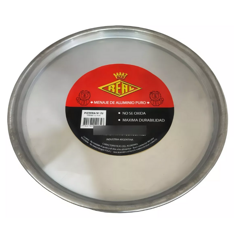 Real Aluminio N°35 Pizzera Molde Asadera 34cm