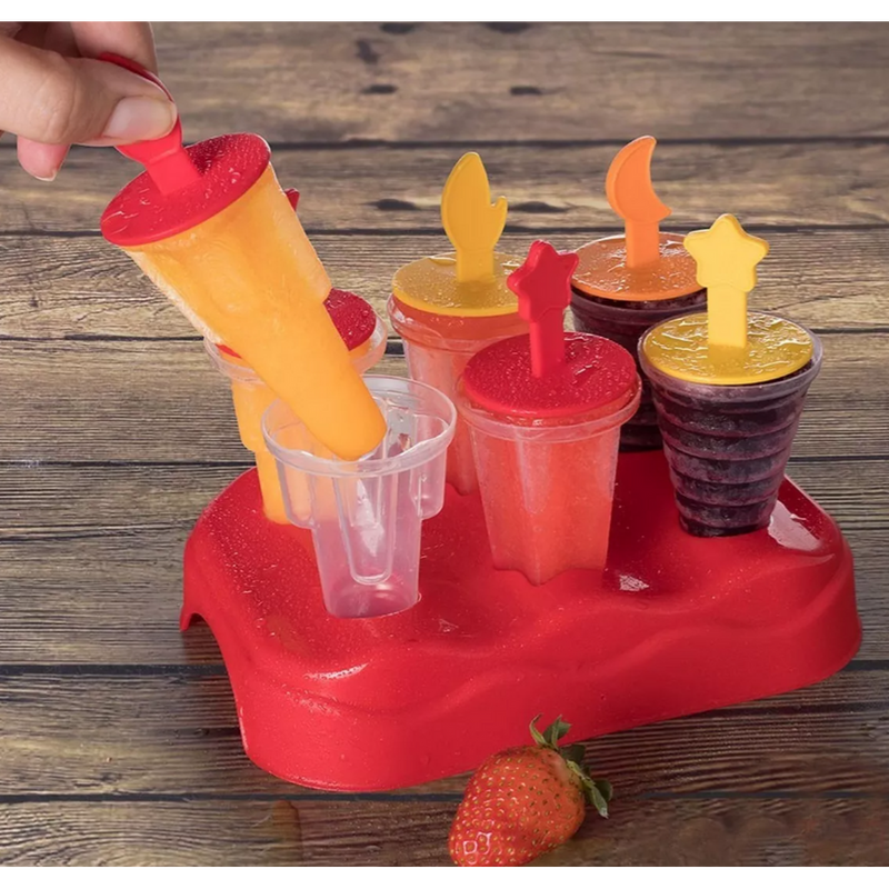 Moldes Para Helados Palito X 6 + Base Plasútil Verano - 5