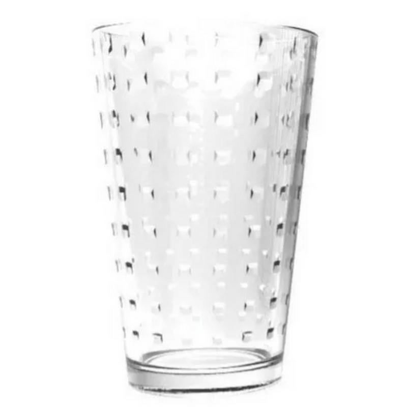 Vaso Rigolleau Noa Cuadros Trago Largo X 6 Color Transparente