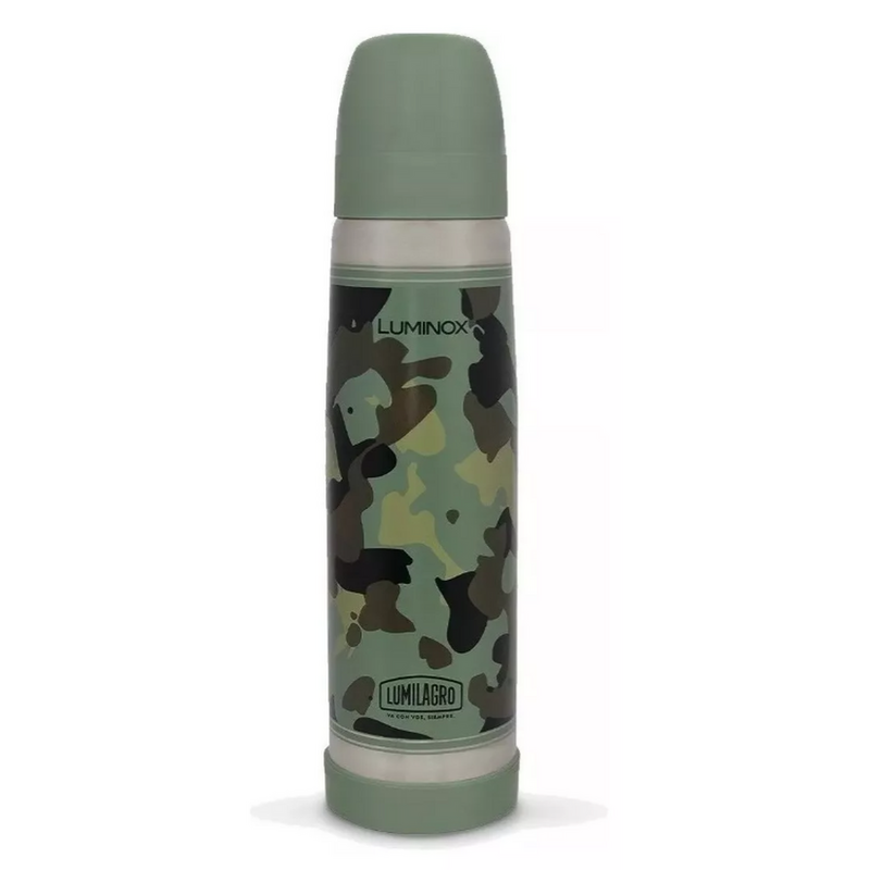 Termo Luminox Lumilagro Camuflado Acero Inoxidable 1 Lts Color Verde oscuro camuflado