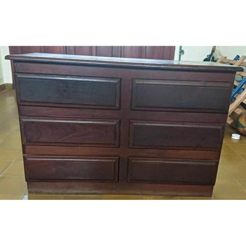 Cajonera de algarrobo macizo