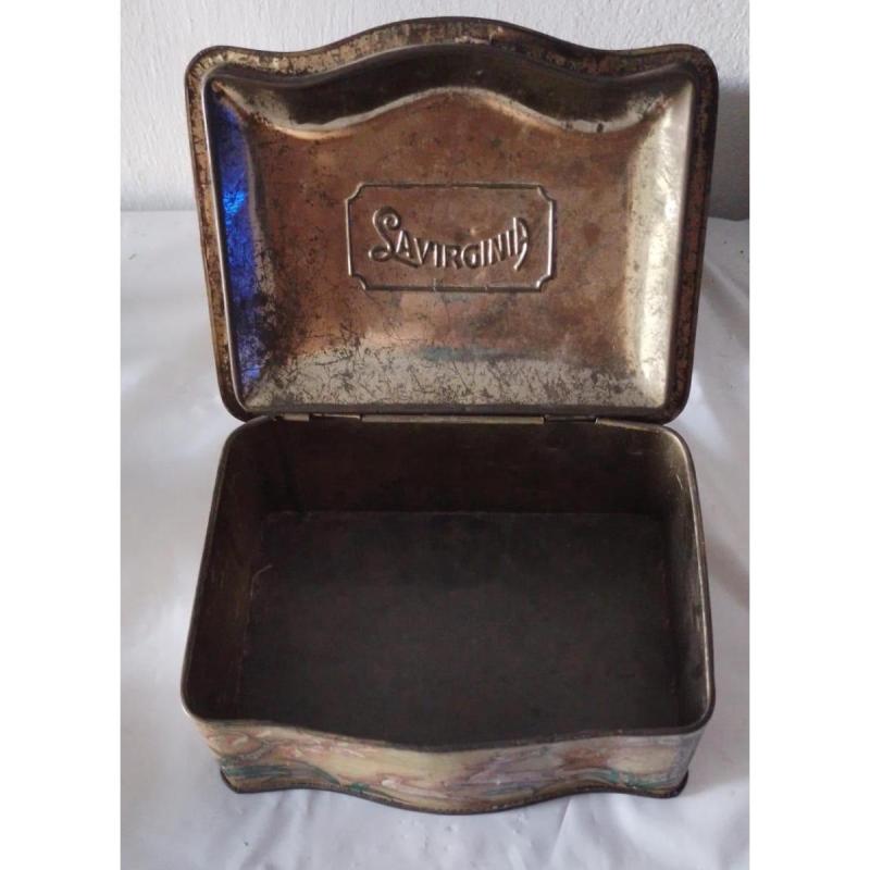 Latas Antiguas de Té La Virginia con relieve - 3/3