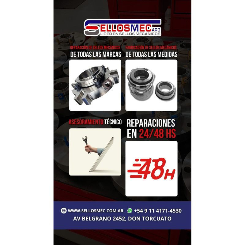 Sello Mecánico MEC-155 (RC) para Eje de 12mm- Resorte Cónico - 7