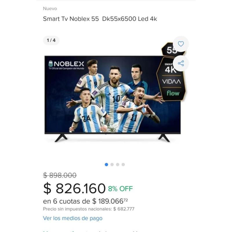 Smart tv 55 pulgadas UHD 4k