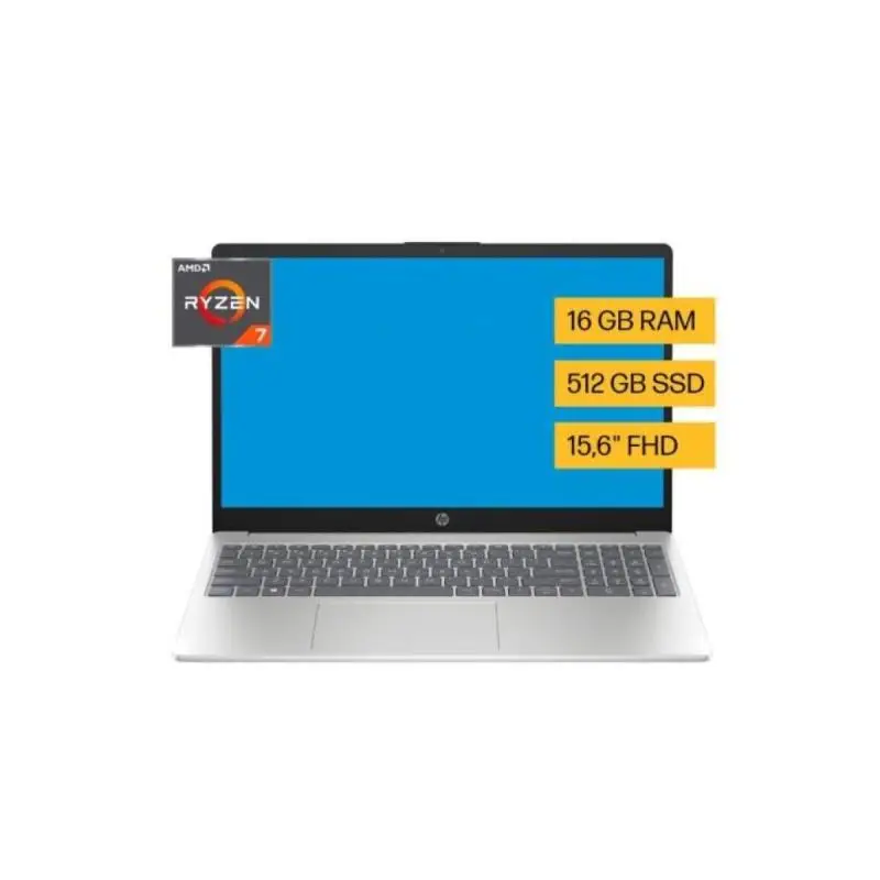 Notebook HP 15,6" AMD RyzenTM 7 16GB 512GB NUEVO CAJA CERRADA