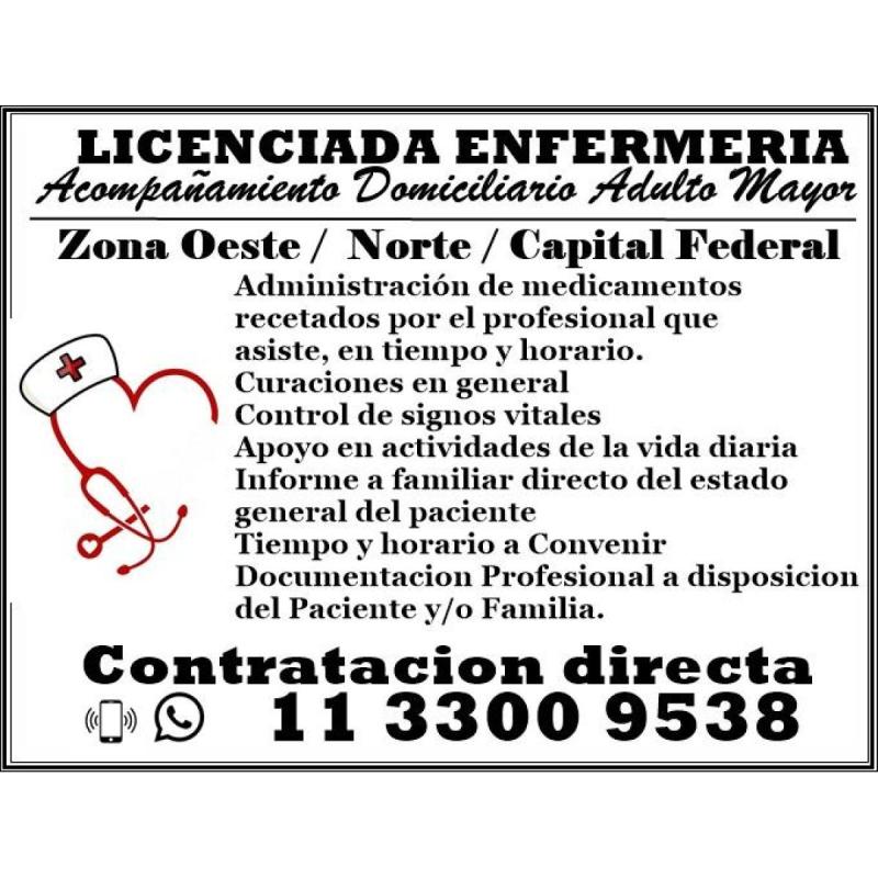 Licenciada profesional - asistencia domiciliaria