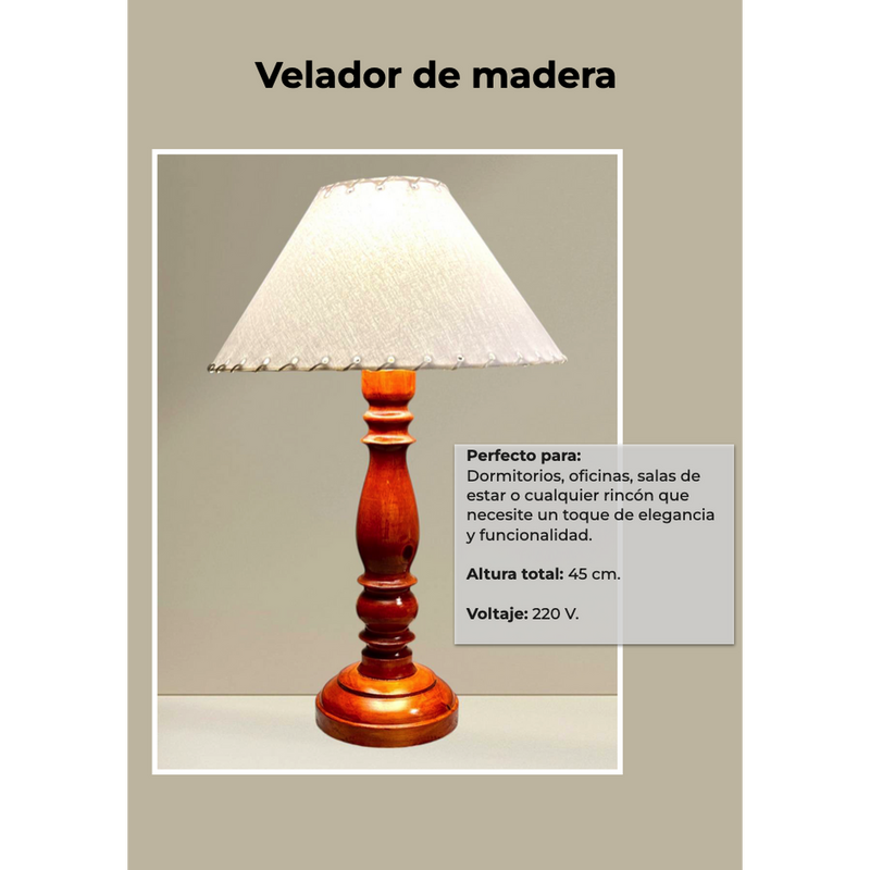 Velador de madera