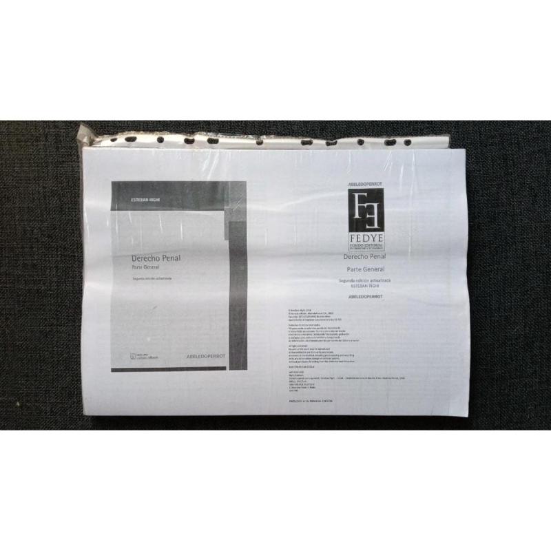 Manual De Derecho Penal Righi 2016 - Fotocopiado Usado