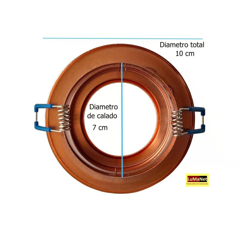 Spot De Embutir De Chapa Cobre Para Lampara Dicroica GU10 - 2/6
