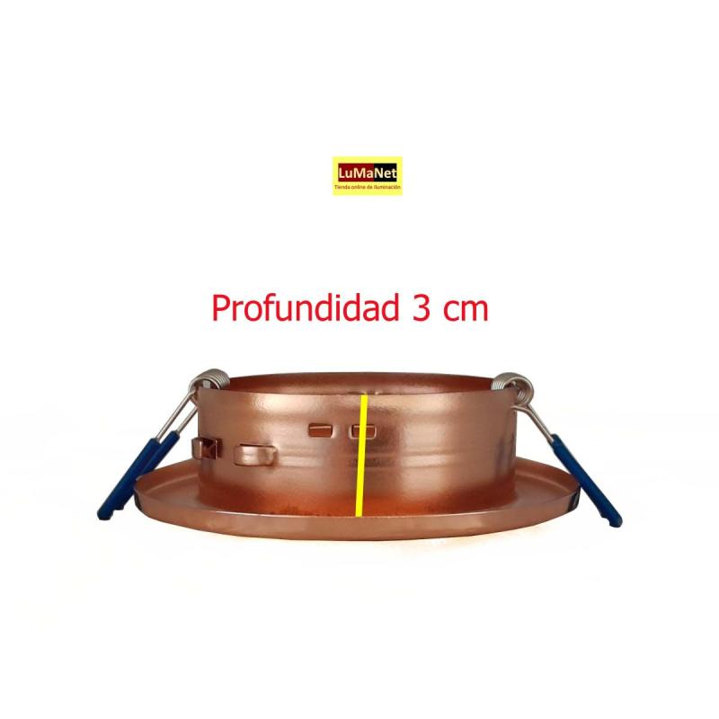 Spot De Embutir De Chapa Cobre Para Lampara Dicroica GU10 - 4/6