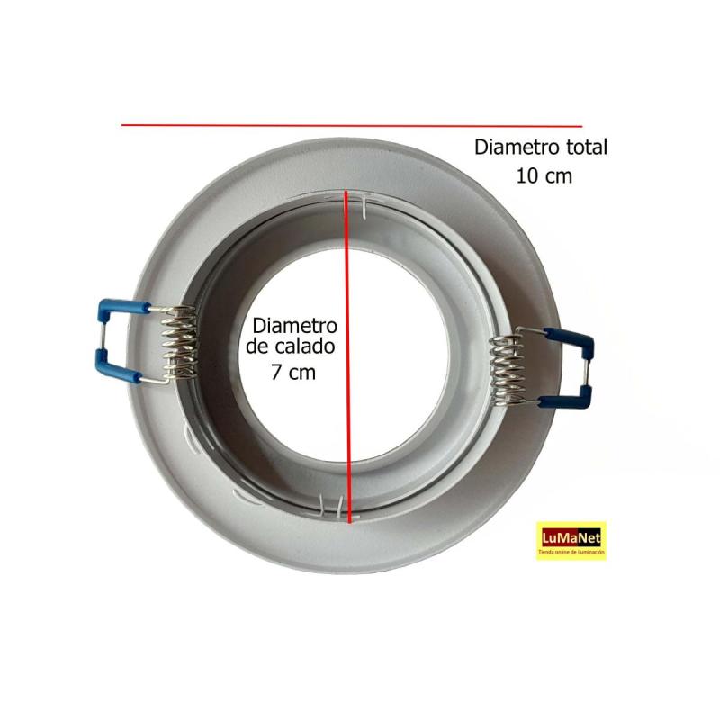 Spot De Embutir De Chapa Blanco o Negro Para Lampara Dicroica GU10 - 2