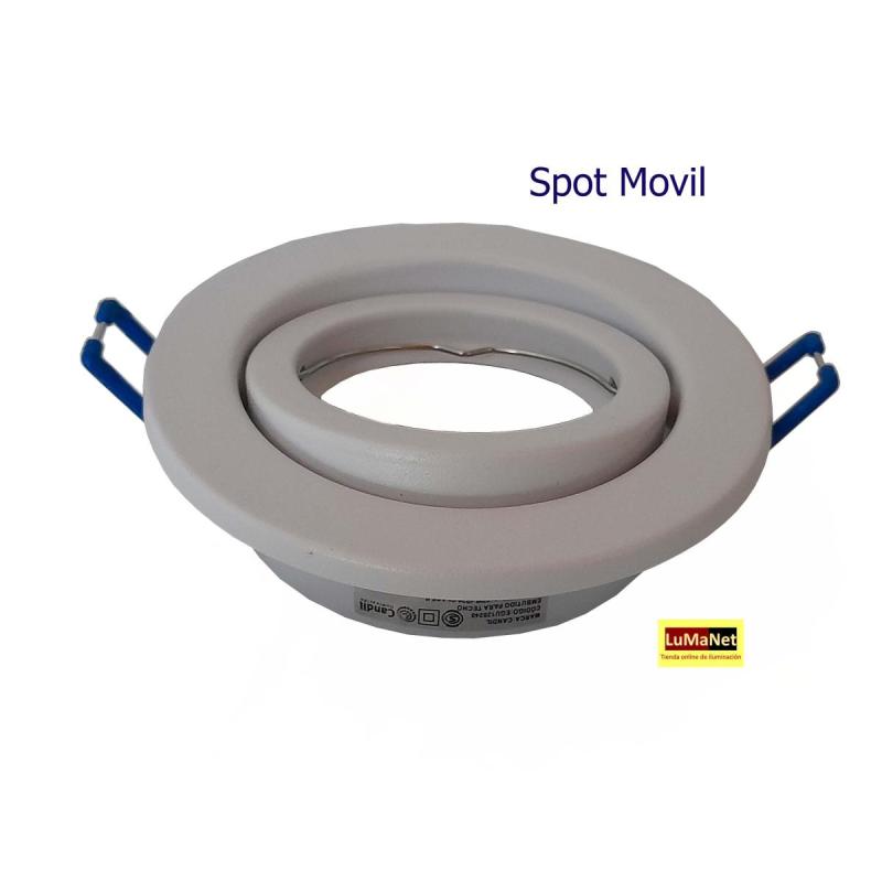 Spot De Embutir De Chapa Blanco o Negro Para Lampara Dicroica GU10 - 3