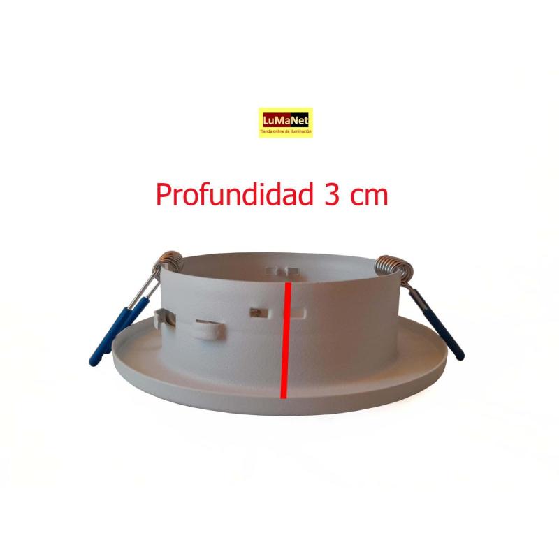 Spot De Embutir De Chapa Blanco o Negro Para Lampara Dicroica GU10 - 4