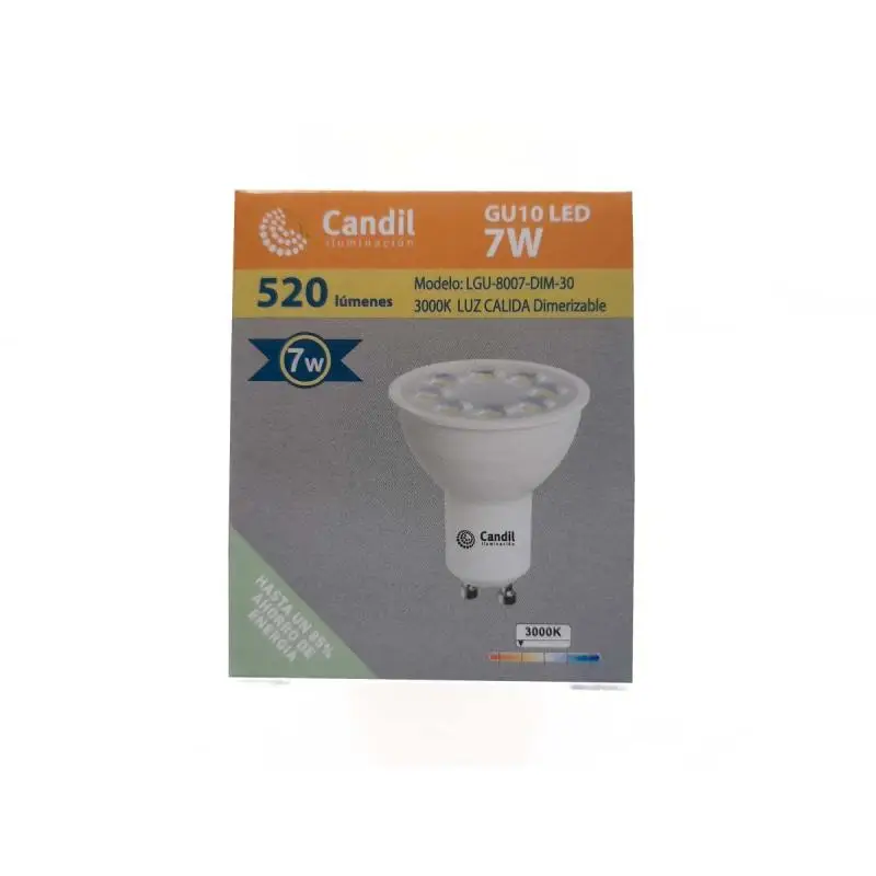 Lampara Dicroica Dimerizable Candil 7w Luz Cálida O Fría