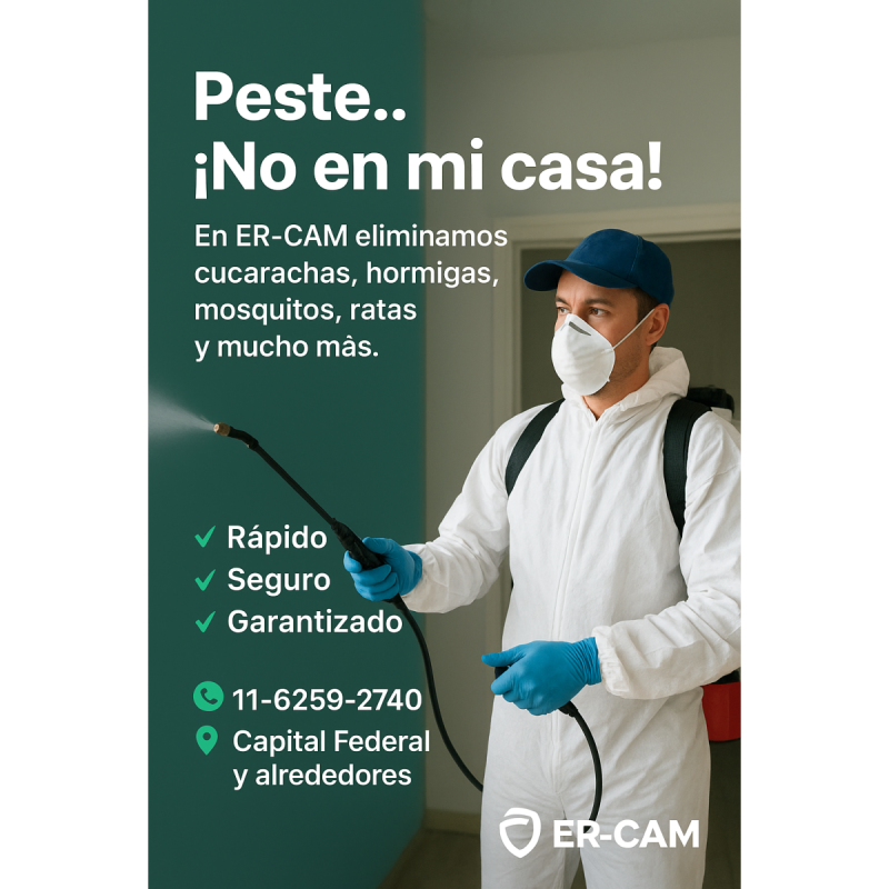 Fumigaciones ER-CAM control de todo tipo de plagas