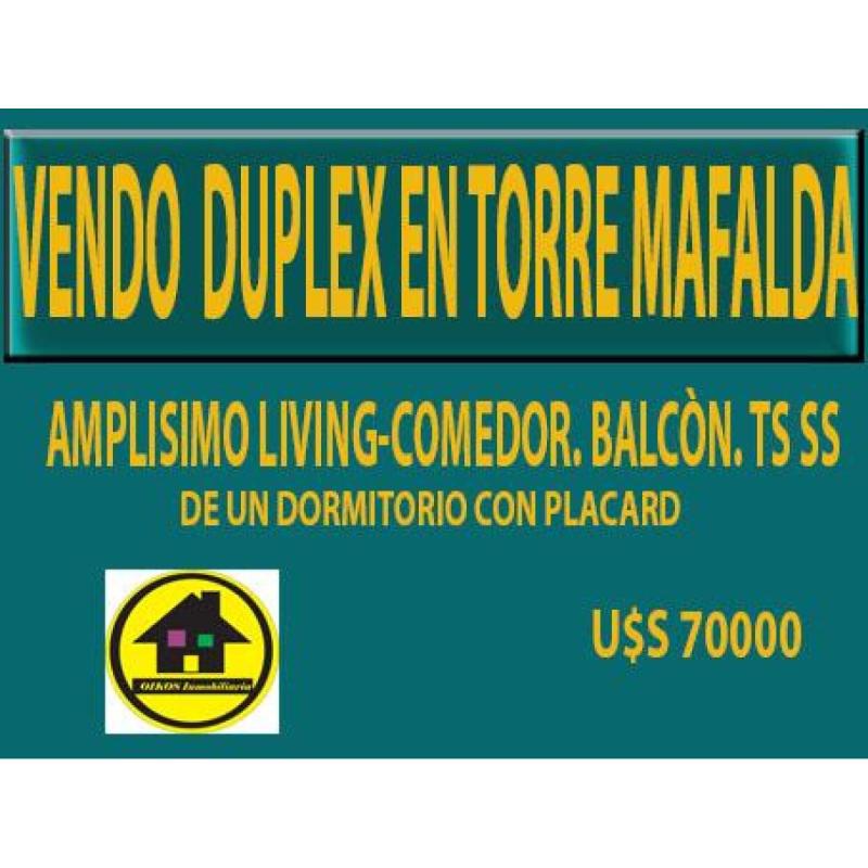 Vendo duplex en torre mafalda