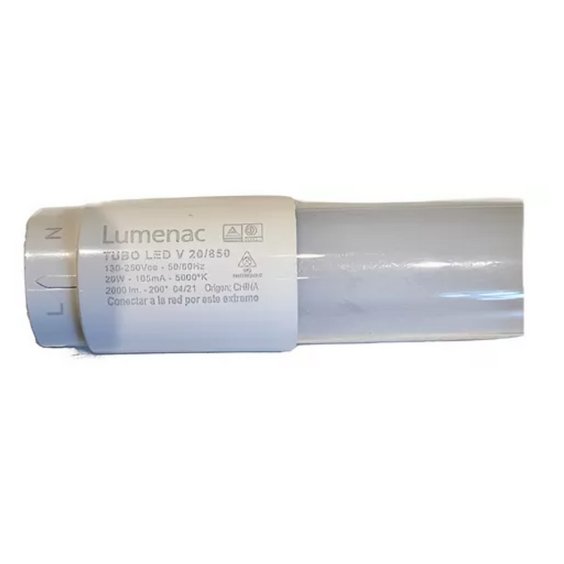 Pack X20 Tubo T8 Led 850 20w / 120cm Lumenac 5000k Fria Luz Blanco Frío
