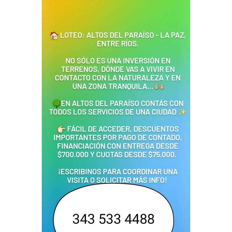 Loteo Altos Del Paraiso en La Paz, Entre Rios - 5