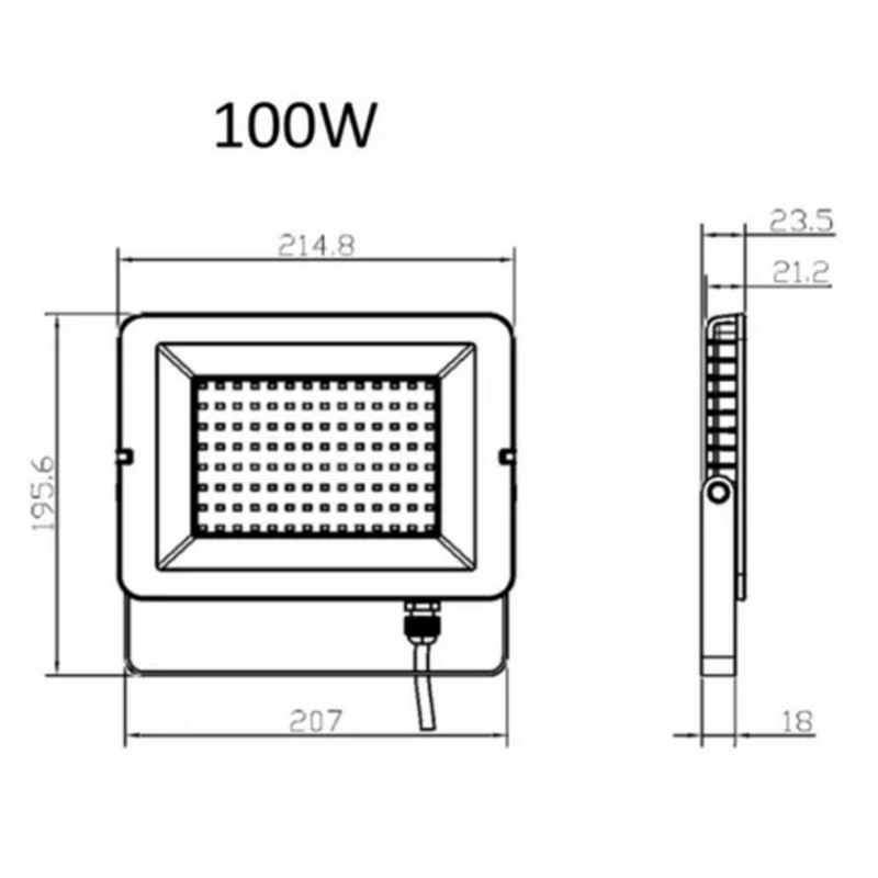 Reflector Proyector Led Floodlight 100w Bellalux By Ledvance Color De La Carcasa Negro Color De La L - 2