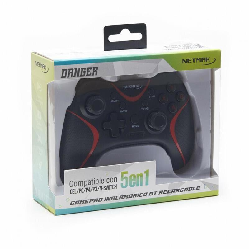 Netmak gamepad bluetooth 5 en 1 + botones traseros programable /cel android