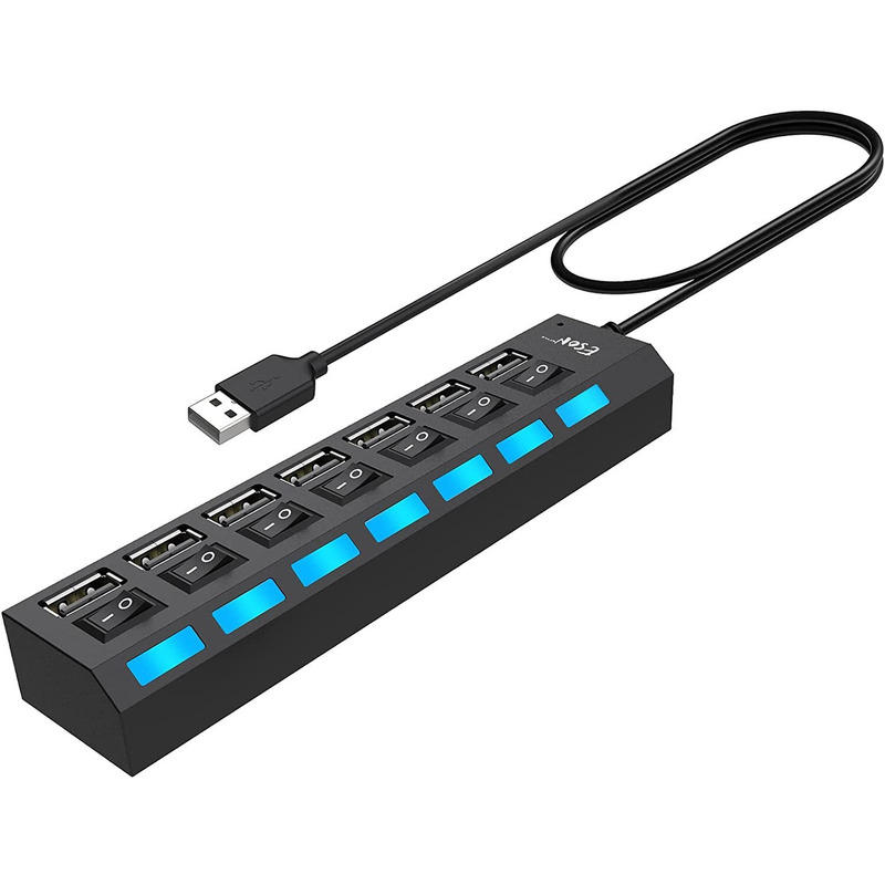Hub Usb Multiplicador 7 Puertos Usb 2.0 C/ Switch Onoff Hub5 - Skyway