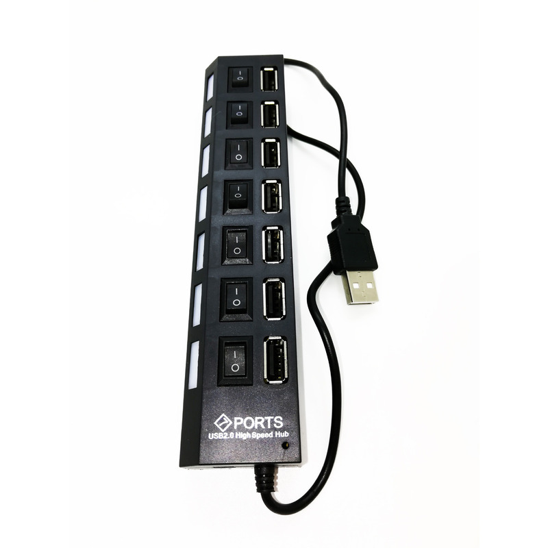 Hub Usb Multiplicador 7 Puertos Usb 2.0 C/ Switch Onoff Hub5 - Skyway - 2