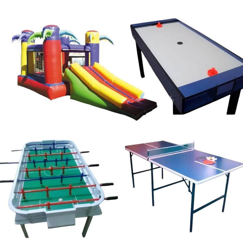 Castillo Inflable + Metegol + Tejo + Ping Pong