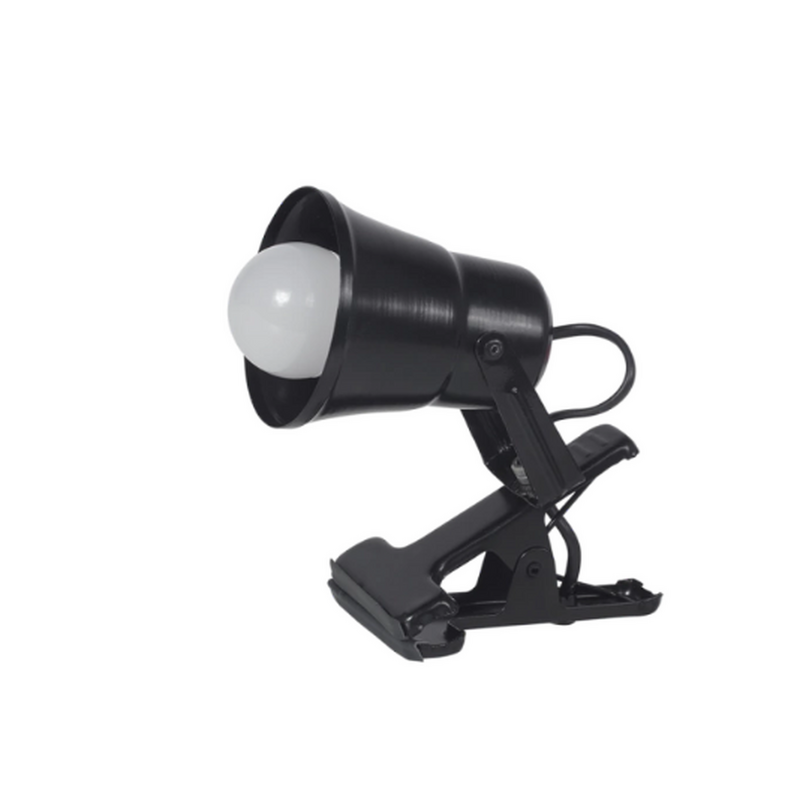 Lámpara velador Pinza Spot con capuchón de chapa curvo