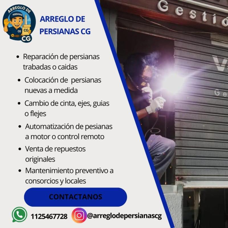 Servicio de Reparación de Persianas – CABA 24 hs | Arreglo de Persianas CG