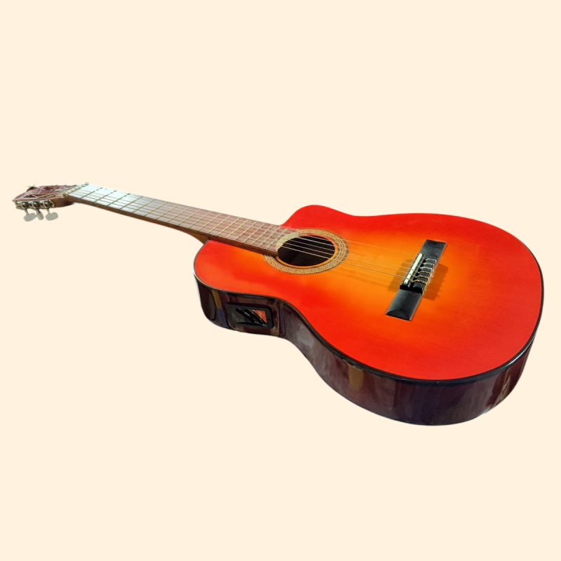 Guitarra Electro Criolla Cutaway Roja - 2