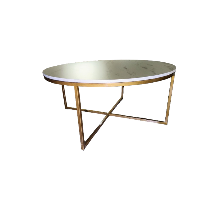 Mesa de Centro Hierro Símil Mármol - 9