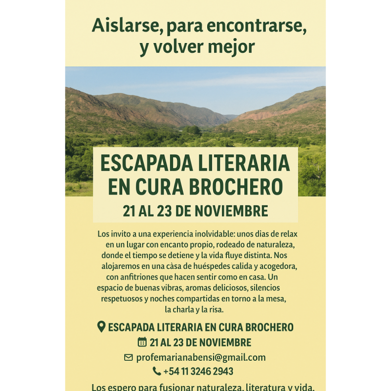 Escapada literaria cura brochero 2025