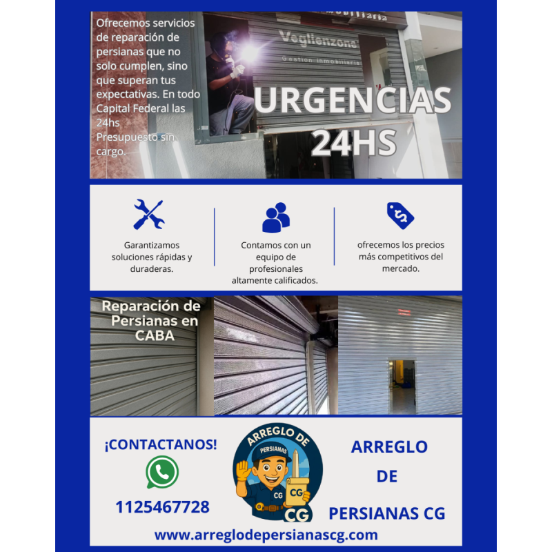 Urgencias 24hs arreglo de persianas CG