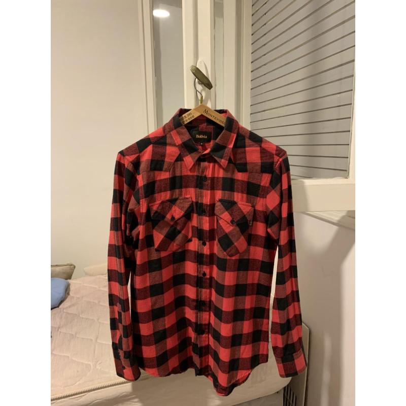 Camisa roja y negra a cuadros bolivia