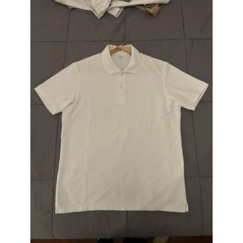 Chomba blanca uniqlo dry pique