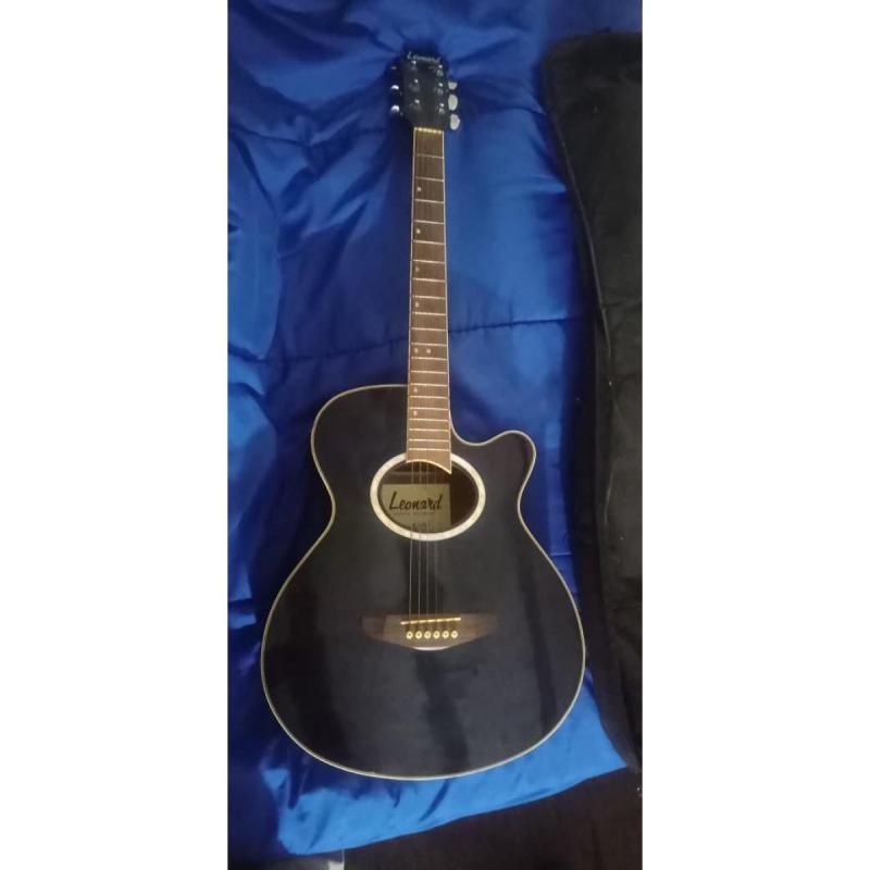 guitarra acustica leonard con funda