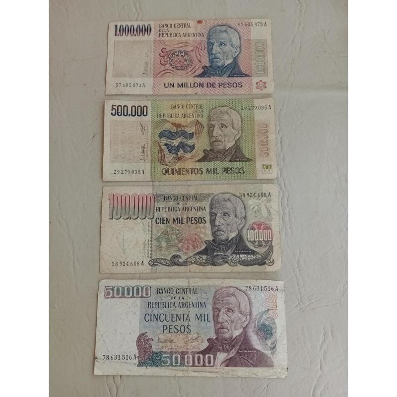 Billetes Antiguos De Pesos 50000, 100000, 500000 Y 1000000