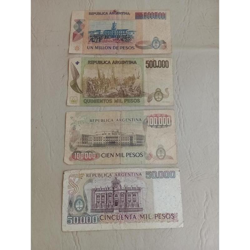 Billetes Antiguos De Pesos 50000, 100000, 500000 Y 1000000 - 2