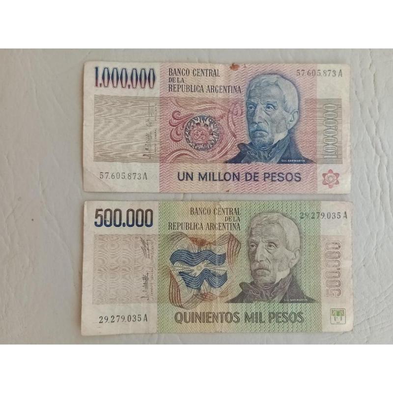 Billetes Antiguos De Pesos 50000, 100000, 500000 Y 1000000 - 3
