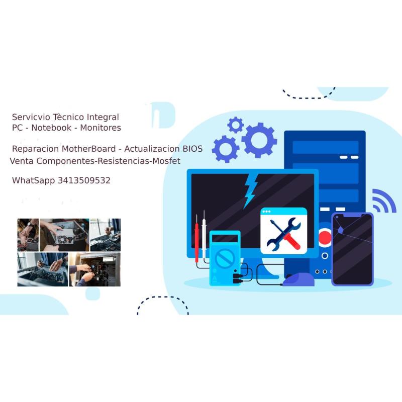 Servicio Técnico, expecializado en PC y Notebook. HP Lenovo