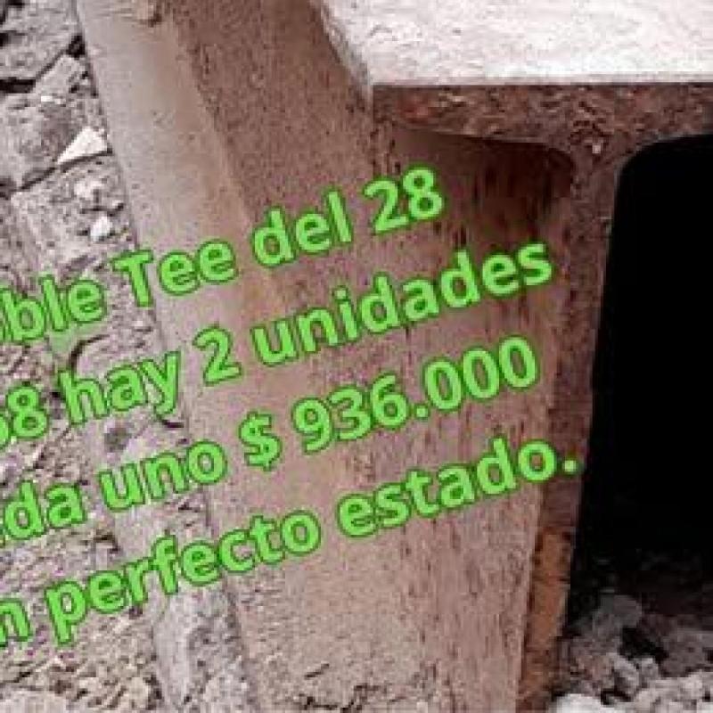 Doble tee del 28 x 4.68 cada uno