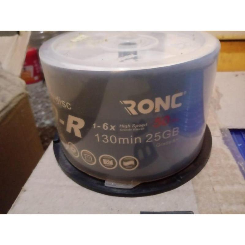 191 Bluray virgen marca Ronq + 148 Cajas azules con logo Bluray transparente - 1/9