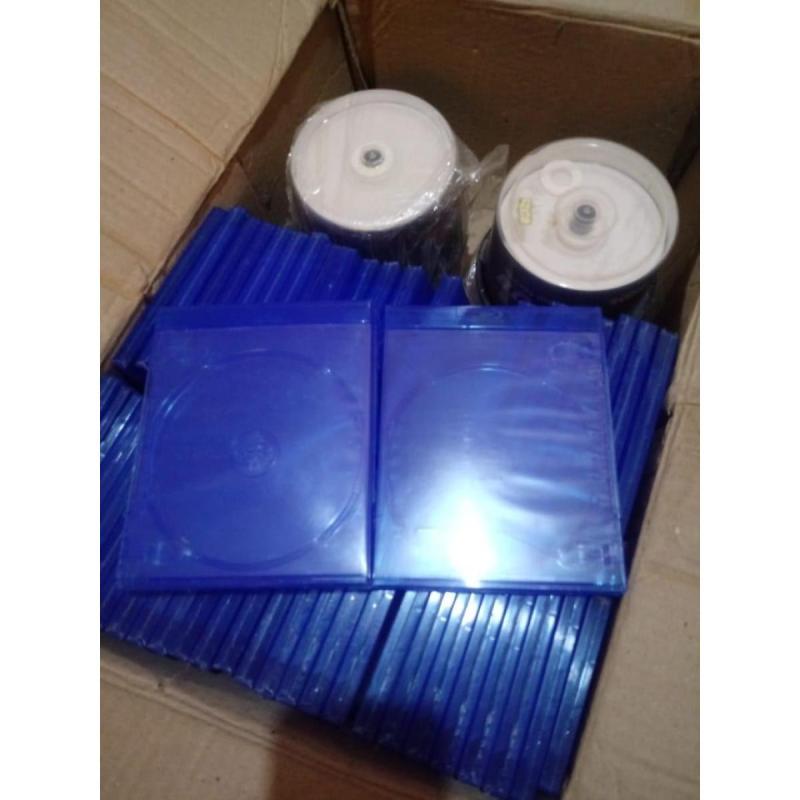 191 Bluray virgen marca Ronq + 148 Cajas azules con logo Bluray transparente - 6/9