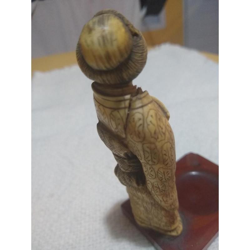 Antigua Figura De Geisha Japonesa Con Detalles - 3