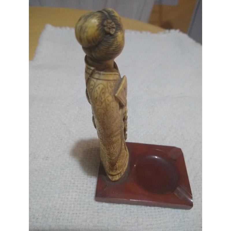 Antigua Figura De Geisha Japonesa Con Detalles - 5